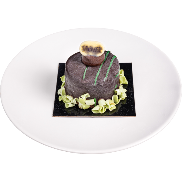 SACHER NEGRO CON TÉ VERDE